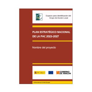 Placa Informativa Fondos LEADER Gobierno de Aragón PAC 2023-2027